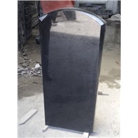 JD-12 Black granite monument with round top.