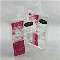 Promotional Clear PVC Underwear Packaging Bag With Button