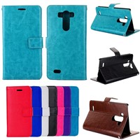 Wallet Stand PU Leather Case Flip Cover W/ ID Card Holder for LG G4 G3 G2 Mini Optimus G Pro2 G3C26