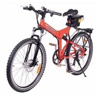 X-CURSION X-Treme 300W Folding Electric Bicycle - Lithium Power Assisted Mountain Bike