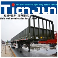 Bulk cargo with twist locks side wall semi trailer for sale