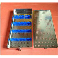 Perforated stainless instrument tray