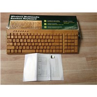 100% Bamboo Wireless Handcrafted Keyboard Eco-friendly