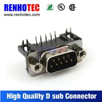 90/180 degree 9 pin male female D-sub connector