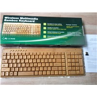 Handmade Bamboo Wooden PC Wireless Keyboard- Eco-friendly