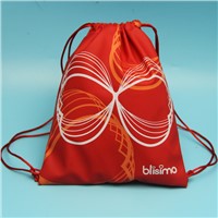colorful logo pattern PU drawstring bag with customzied size