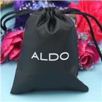 wholesale cheap bhlack color non-woven drawstring bag