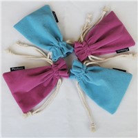 colorful superior quality velvet fabric gift drawstring pouch