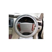 plastic steering wheel cover white color with print for wholesale