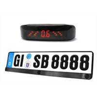 Number plate 3 sensor LED display reverse parking sensor