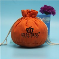 fashion round bottom eco cotton pouch for tea packing