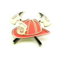Construction Cap 2D Metal Pin Badge