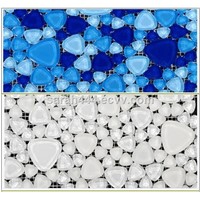 Heart crystal glass mosaics/Pebble glass mosaics