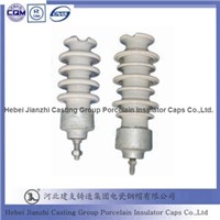 Glazed long rod electric post ceramic insulator metal fittings