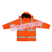 High visibility waterproof reflective safety jacket H201508