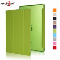 Hot sales PU+PC material stand cover for ipad pro 12.9 inch with smart cover auto sleep