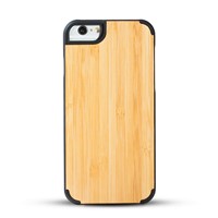 wood phone case solid phone protective cord back high quaility Iphone6/6P Bamboo
