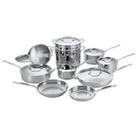 77-17 C*isinart - Chef's Classic 17-Piece Cookware Set - Stainless-Steel