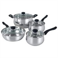 Oster - Rametto 8-Piece Cookware Set - Stainless-Steel