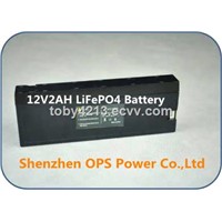 12V2 Ah LiFePO4 Battery with Same Lead Acid Battery Case for UPS Driving Light