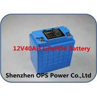 . 12V40ah LiFePO4 Battery for UPS Solor System Golf Carte- Wheelchair; E-Motor;