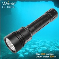 Brinyte DIV15 high power 3500 lumens magnetic switch Professional diving flashlight