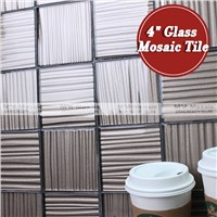 MM Mosaic 4&amp;quot;x4&amp;quot; exclusive square brown glass tile