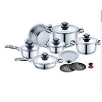 Royalty Line stainles steel wide edge 16pcs cookware set RL-16SC