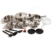 Zepter wide edge 19pcs stainless steel cookware set 231520165