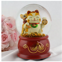 factory custom made resin souvenir the snow globe -cat