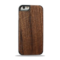wood phone case solid phone protective cord back high quaility Iphone6/6P Maya Totem