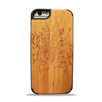 wood phone case solid phone protective cord back high quaility Iphone6/6P Wisdom Tree