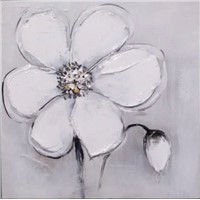 Handmade oil painting flower in 30x30cm