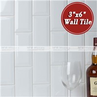 In stock 3&amp;quot;x6&amp;quot; kitchen bevelled edge ceramic wall tile subway tile