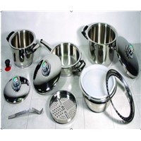 Rainbow nutri-stahl 12pcs stainless steel cookware set