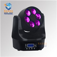 Rasha High Quality 6pcs*15W 4IN1 RGBW High Brightness LED Big Eye Mini Moving Head Light