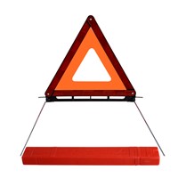 Flashing light heavy duty warning triangle with storage box