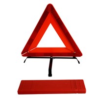 Highway safety warning triangle with red reflective led flashlight