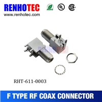 Right angle pcb mount connector f female connector for ip camera