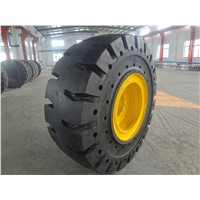 OTR Solid Tire with rim 17.5x25,20.5x25,23.5x23,23.5x25,the highest quality solid tire from China
