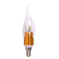 E14 Lampholder Energy Saving Aluminum Body LED Candle Bulb