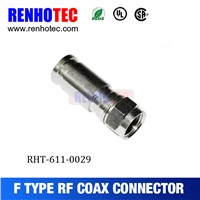 75 ohm F Male Circular High Power Connector RF Electrical Coaxial F Connectors