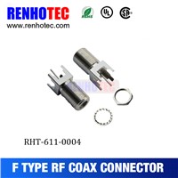 straight pcb mount electrical terminal connector f type