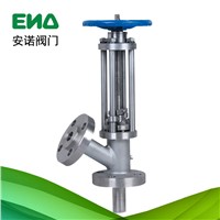 Manual flange plunger type discharge valve