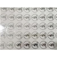 silver nickel plated electroformed thin metal sticker custom cheap metallic sticker