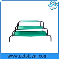 Oxford Durable Elevated Pet Bed with Knitted Fabric for Dogs & Green