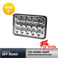 4"x6" 45W Square Auto DRL LED Headlight & Work Light