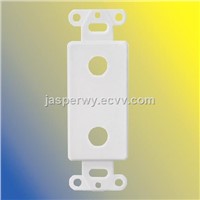 AV insert 2 ports face plate---15BF004-2V