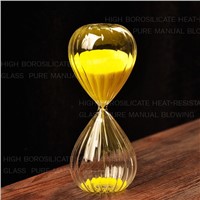Fashion Striped Glass Sand Clock with different color sands Business Gift Wedding Favor Gift