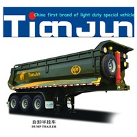 Heavy duty hydraulic tipper semi trailer / tipping dump trailers for sale